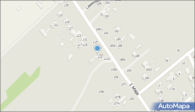 Żyrardów, 1 Maja, 113b, mapa Żyrardów