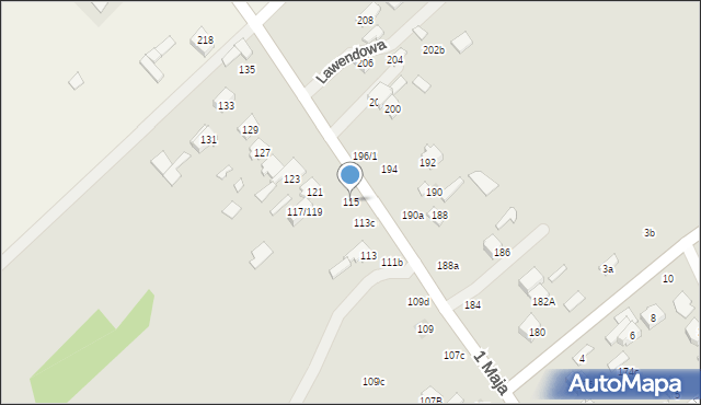 Żyrardów, 1 Maja, 115, mapa Żyrardów