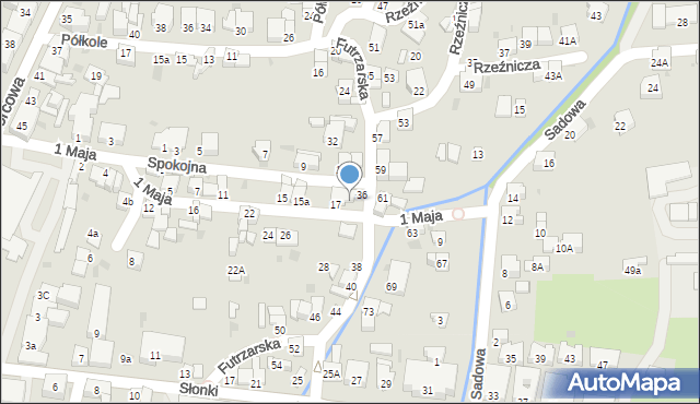 Żywiec, 1 Maja, 19, mapa Żywiec