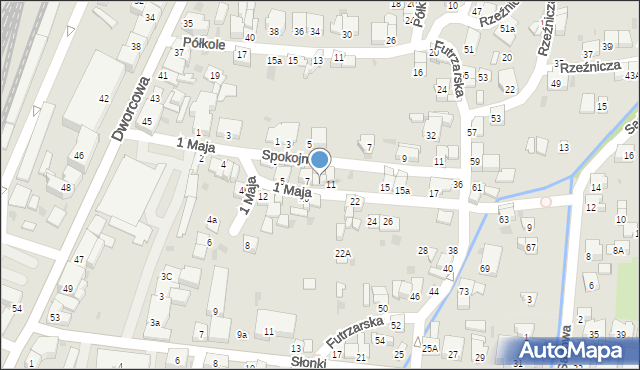 Żywiec, 1 Maja, 9, mapa Żywiec