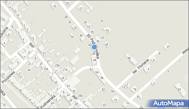 Kórnik, 20 Października, 44, mapa Kórnik