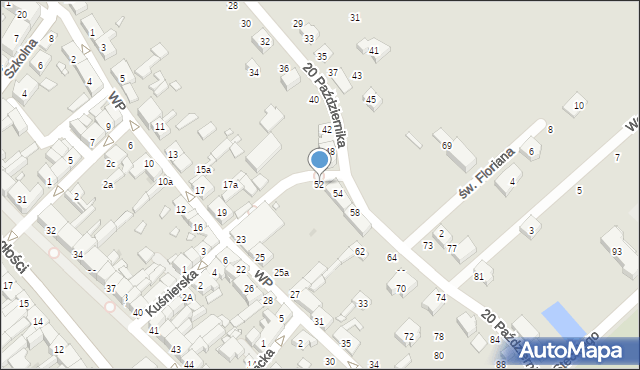 Kórnik, 20 Października, 52, mapa Kórnik