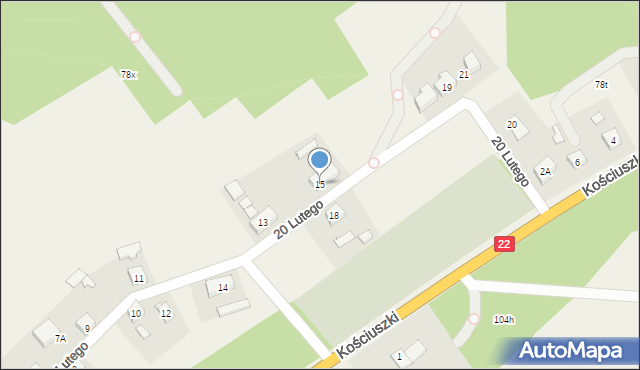 Lędyczek, 20 Lutego, 15, mapa Lędyczek