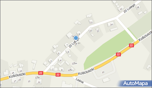 Lędyczek, 20 Lutego, 8, mapa Lędyczek