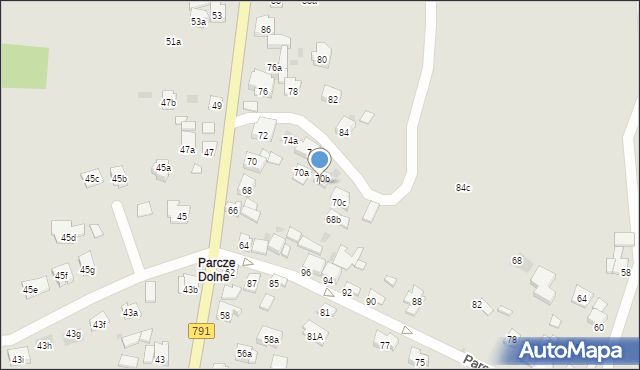 Olkusz, 20-tu Straconych, 70b, mapa Olkusz