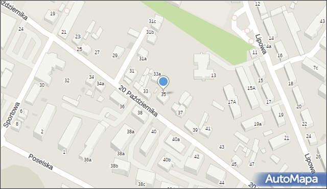 Środa Wielkopolska, 20 Października, 35, mapa Środa Wielkopolska