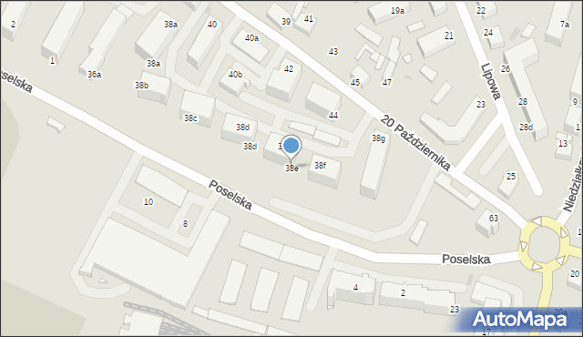 Środa Wielkopolska, 20 Października, 38e, mapa Środa Wielkopolska