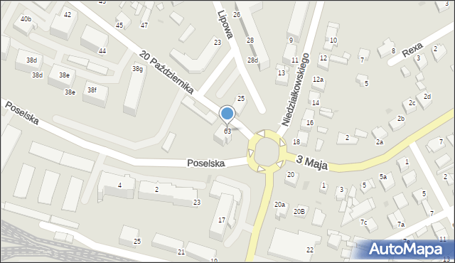 Środa Wielkopolska, 20 Października, 63, mapa Środa Wielkopolska