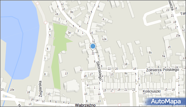 Wąbrzeźno, 20 Stycznia, 11, mapa Wąbrzeźno