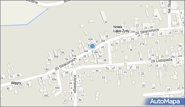 Wolbrom, 20 Straconych, 51a, mapa Wolbrom