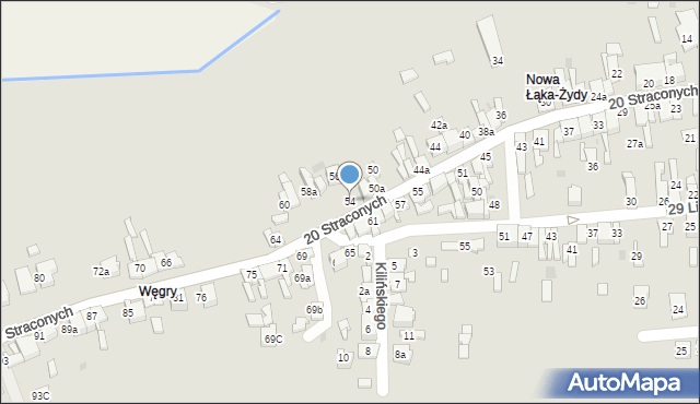 Wolbrom, 20 Straconych, 54, mapa Wolbrom