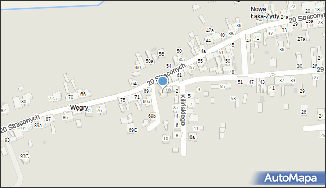 Wolbrom, 20 Straconych, 67, mapa Wolbrom