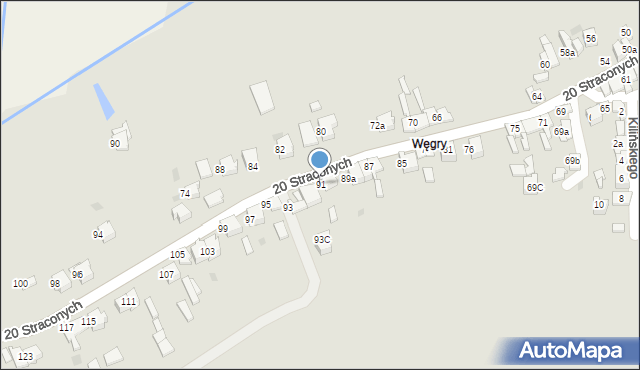 Wolbrom, 20 Straconych, 91, mapa Wolbrom