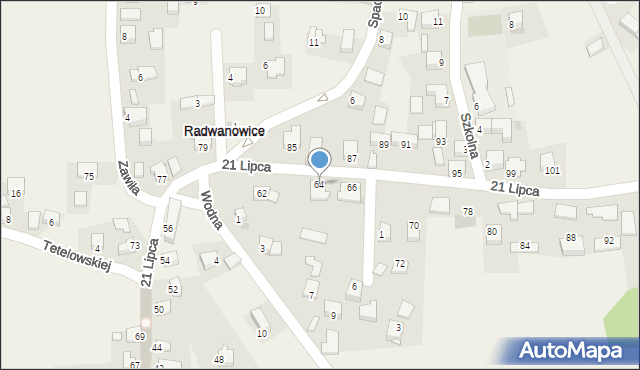 Radwanowice, 21 Lipca, 64, mapa Radwanowice