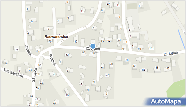 Radwanowice, 21 Lipca, 66, mapa Radwanowice