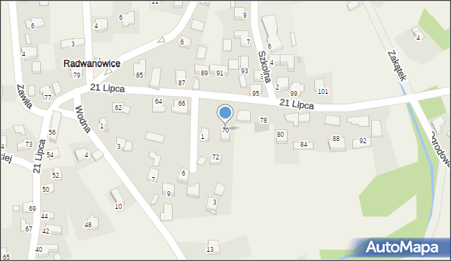Radwanowice, 21 Lipca, 70, mapa Radwanowice