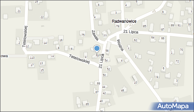 Radwanowice, 21 Lipca, 73, mapa Radwanowice