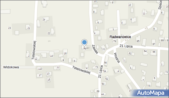 Radwanowice, 21 Lipca, 75, mapa Radwanowice