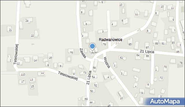 Radwanowice, 21 Lipca, 77, mapa Radwanowice