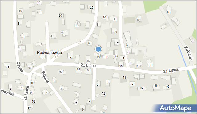 Radwanowice, 21 Lipca, 89, mapa Radwanowice