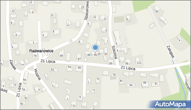 Radwanowice, 21 Lipca, 91, mapa Radwanowice