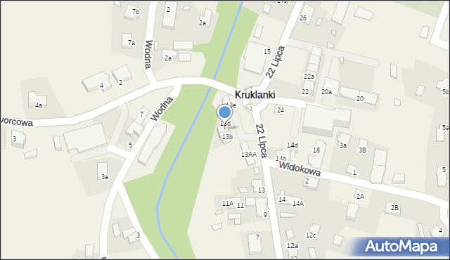 Kruklanki, 22 Lipca, 13c, mapa Kruklanki