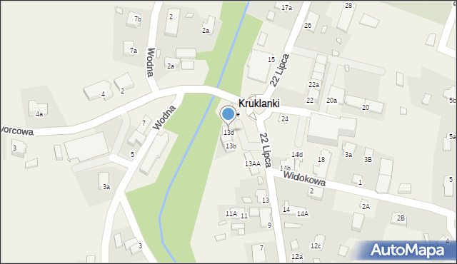 Kruklanki, 22 Lipca, 13d, mapa Kruklanki