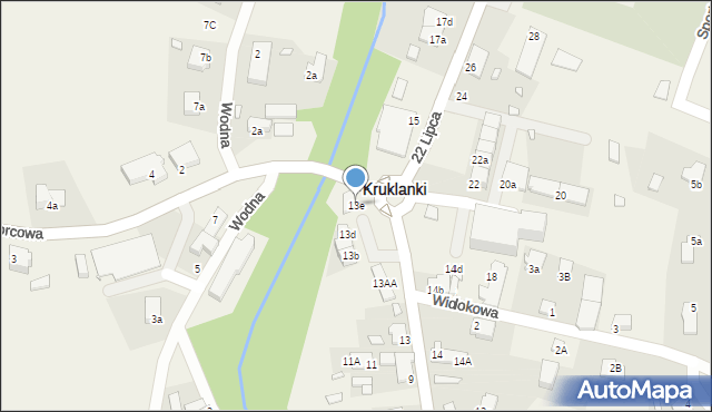 Kruklanki, 22 Lipca, 13e, mapa Kruklanki