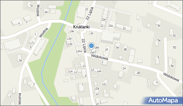 Kruklanki, 22 Lipca, 14b, mapa Kruklanki