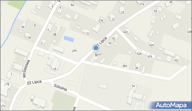 Kruklanki, 22 Lipca, 38, mapa Kruklanki