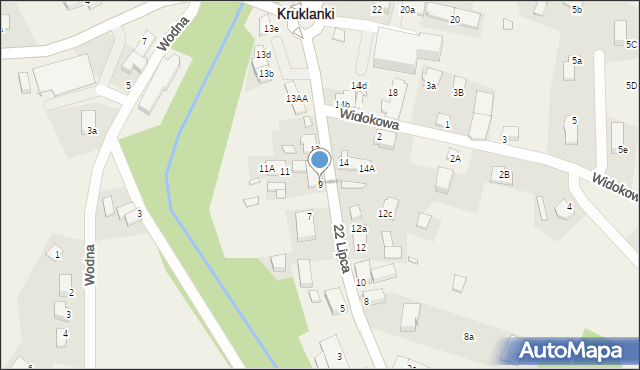 Kruklanki, 22 Lipca, 9, mapa Kruklanki