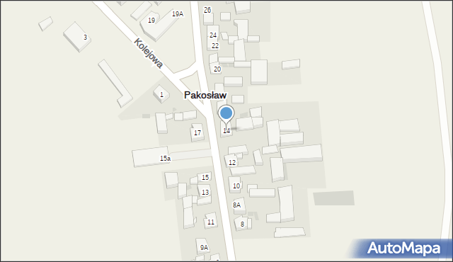 Pakosław, 22 Stycznia, 14, mapa Pakosław