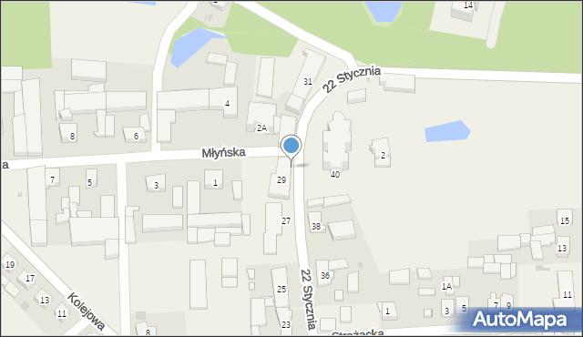 Pakosław, 22 Stycznia, 29a, mapa Pakosław