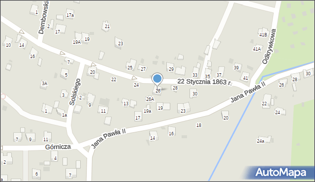Trzebinia, 22 Stycznia 1863 r., 26, mapa Trzebinia