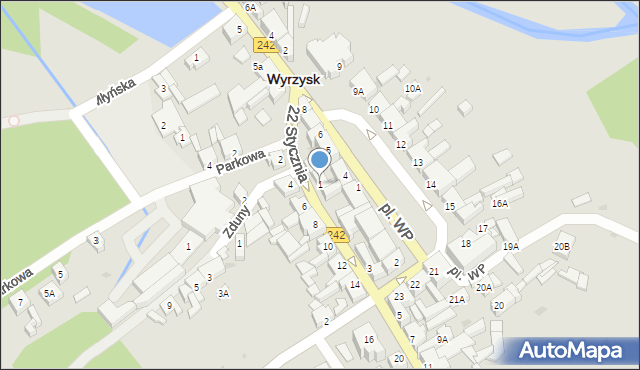 Wyrzysk, 22 Stycznia, 1, mapa Wyrzysk