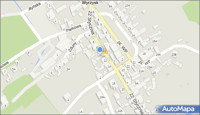 Wyrzysk, 22 Stycznia, 10A, mapa Wyrzysk