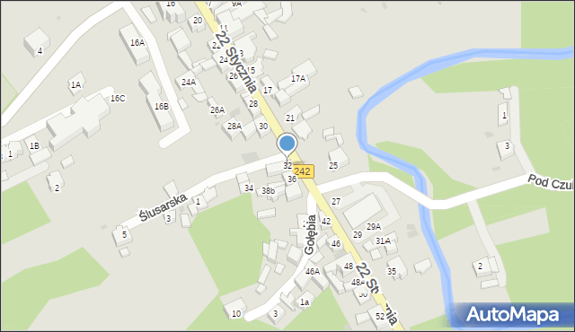 Wyrzysk, 22 Stycznia, 32, mapa Wyrzysk