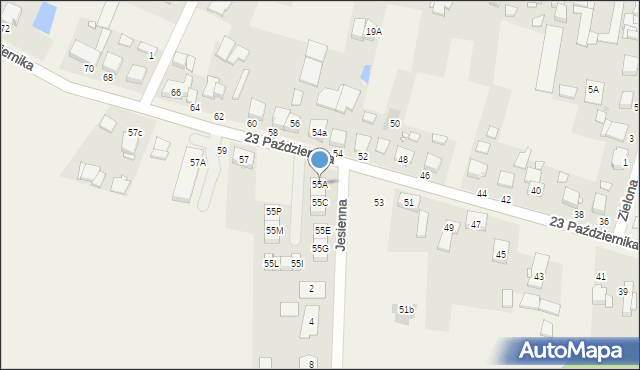 Tarnowo Podgórne, 23 Października, 55A, mapa Tarnowo Podgórne