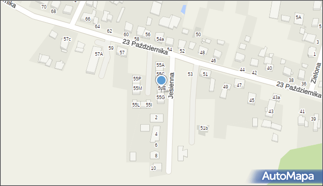 Tarnowo Podgórne, 23 Października, 55F, mapa Tarnowo Podgórne