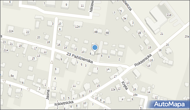 Tarnowo Podgórne, 23 Października, 8a, mapa Tarnowo Podgórne