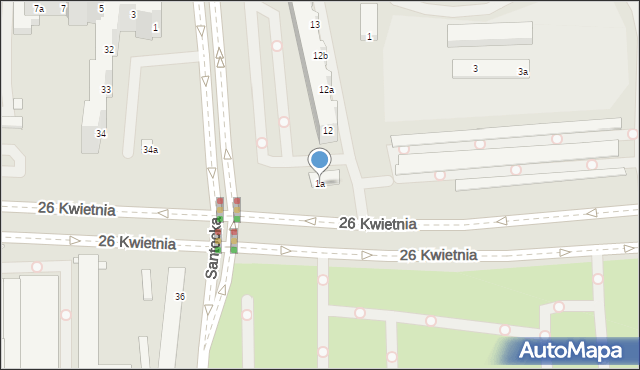 Szczecin, 26 Kwietnia, 1a, mapa Szczecina