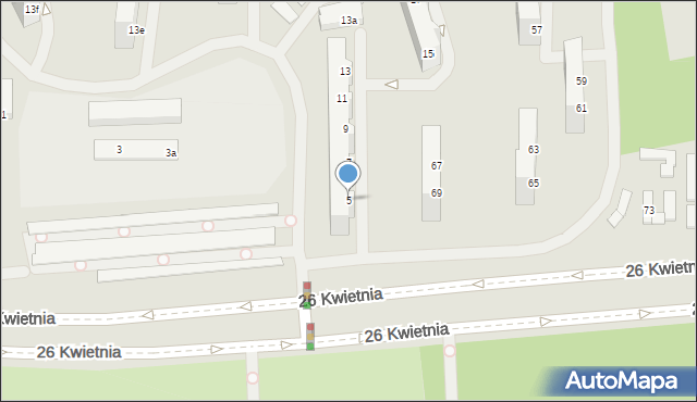 Szczecin, 26 Kwietnia, 5, mapa Szczecina