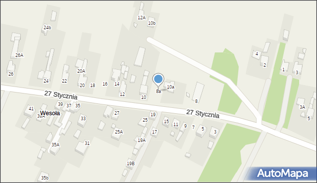 Dobieszowice, 27 Stycznia, 8a, mapa Dobieszowice