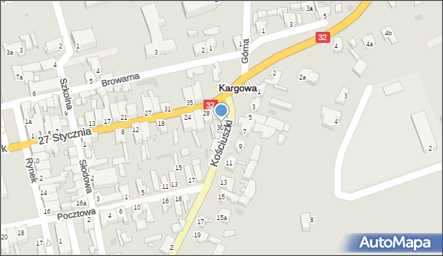 Kargowa, 27 Stycznia, 30a, mapa Kargowa