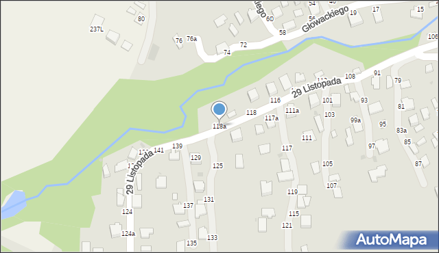 Łańcut, 29 Listopada, 118a, mapa Łańcut