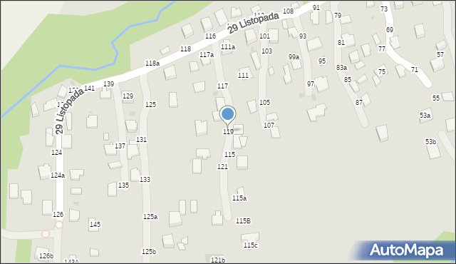 Łańcut, 29 Listopada, 119, mapa Łańcut