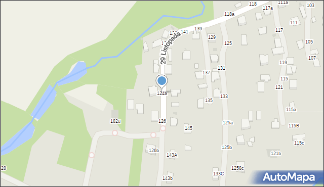 Łańcut, 29 Listopada, 124a, mapa Łańcut