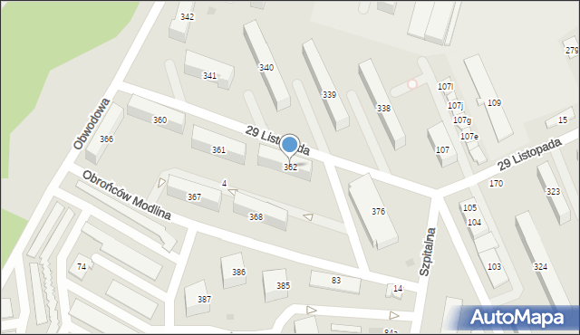 Nowy Dwór Mazowiecki, 29 Listopada, 362, mapa Nowy Dwór Mazowiecki