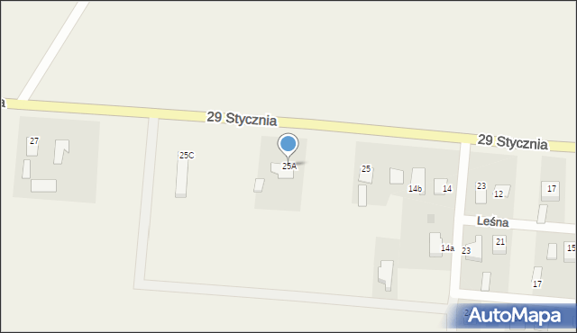 Sypniewo, 29 Stycznia, 25A, mapa Sypniewo