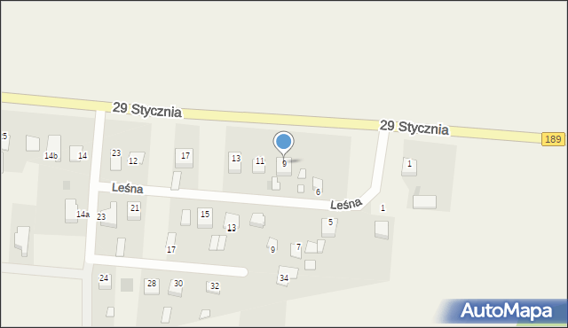 Sypniewo, 29 Stycznia, 9, mapa Sypniewo